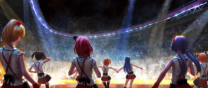Anime Girls on Stage — Purple