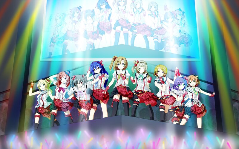 Anime Girls on Stage — Red