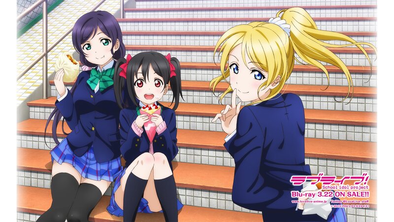 anime girls on stairs