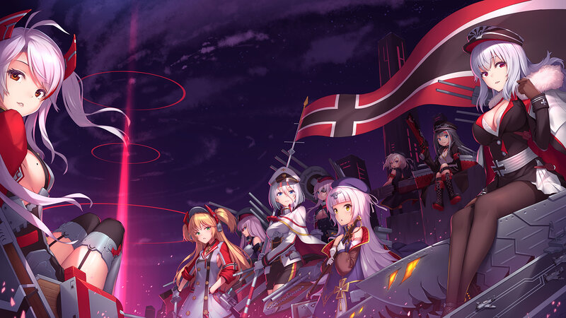 Anime Girls on Warships — Purple, Dramatic