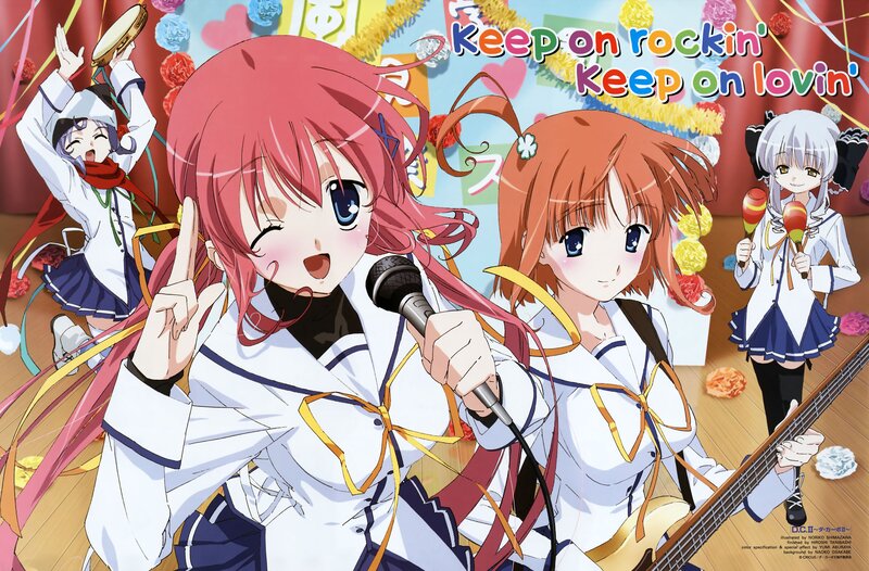 anime girls performing music