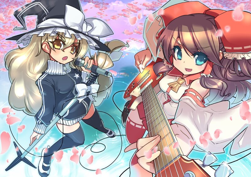 Anime girls performing music