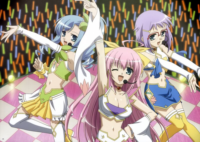 anime girls performing on stage
