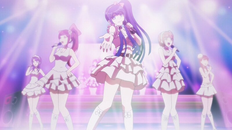 Anime Girls Performing on Stage — Purple