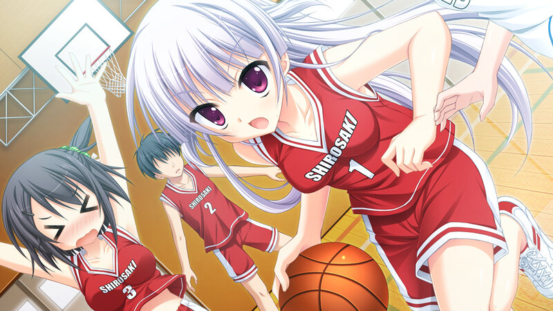 Anime Girls Playing Basketball — Red