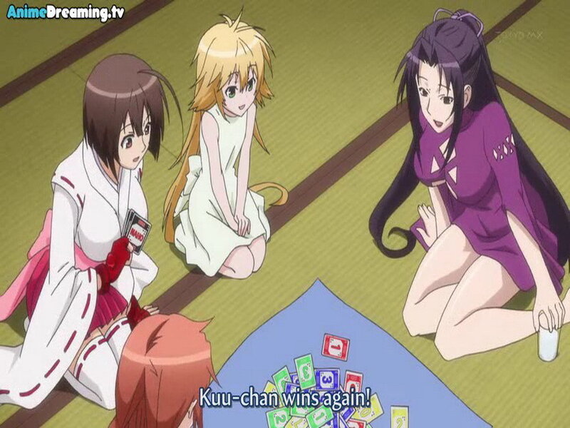 anime girls playing cards