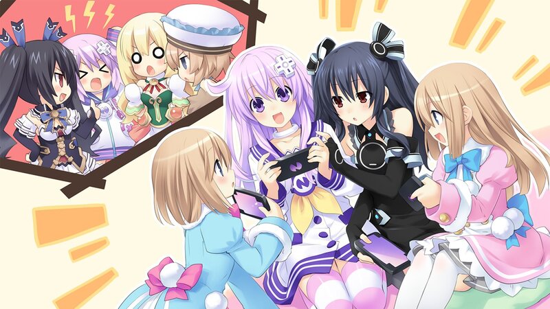 Anime Girls Playing Game — Pink