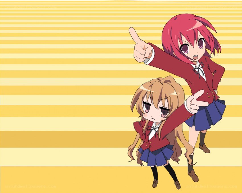anime girls pointing