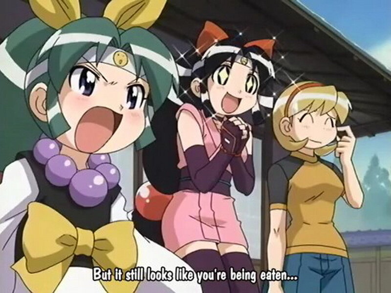 anime girls reacting to something