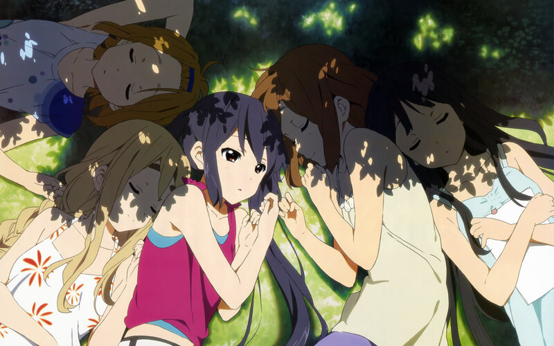 Anime Girls Resting — Green