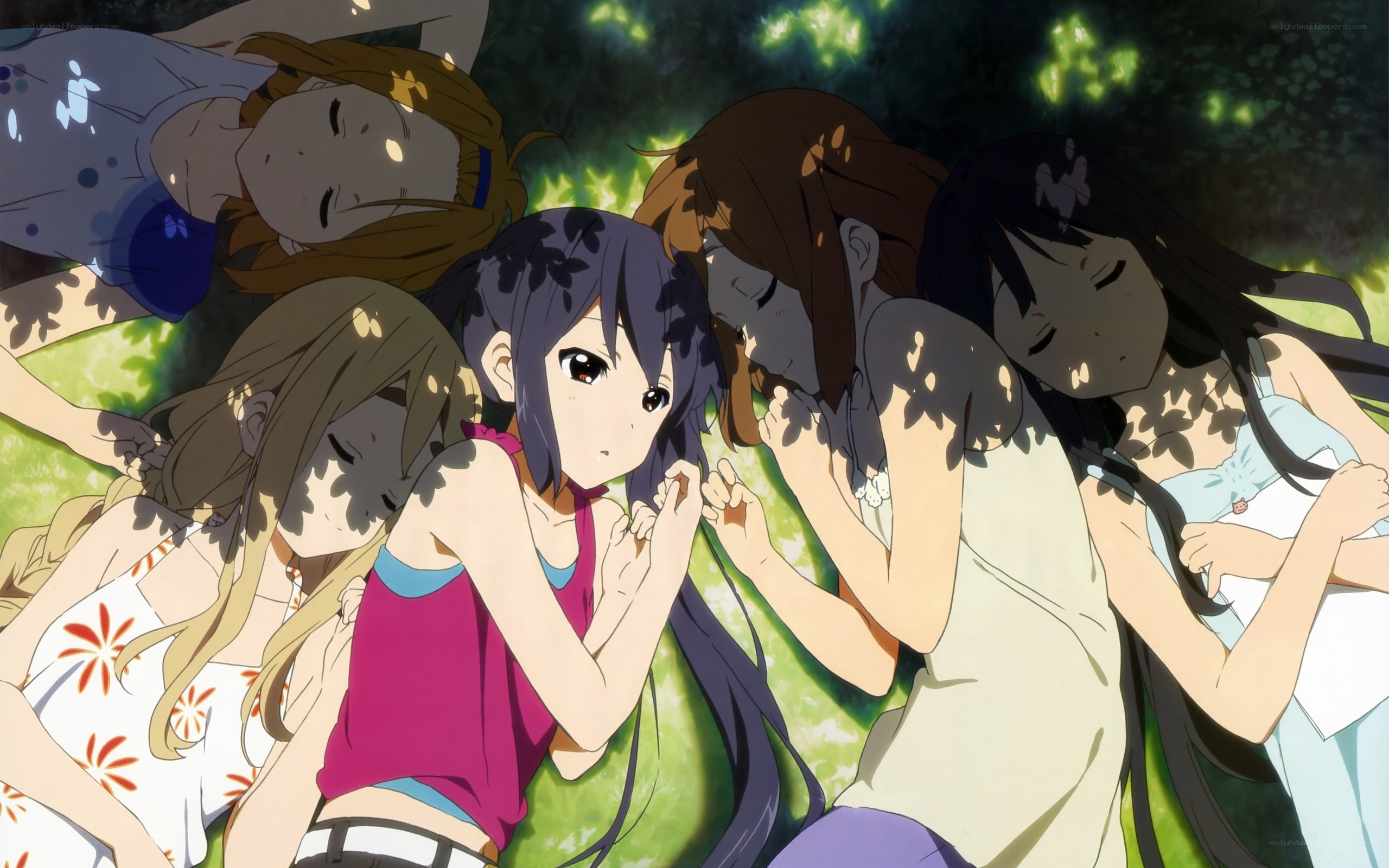 anime girls resting in shade