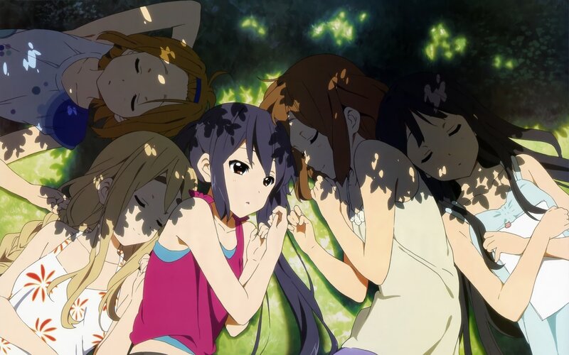 anime girls resting in sunlight