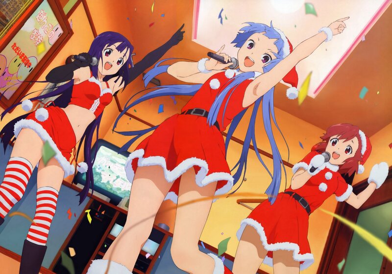 Anime girls singing karaoke