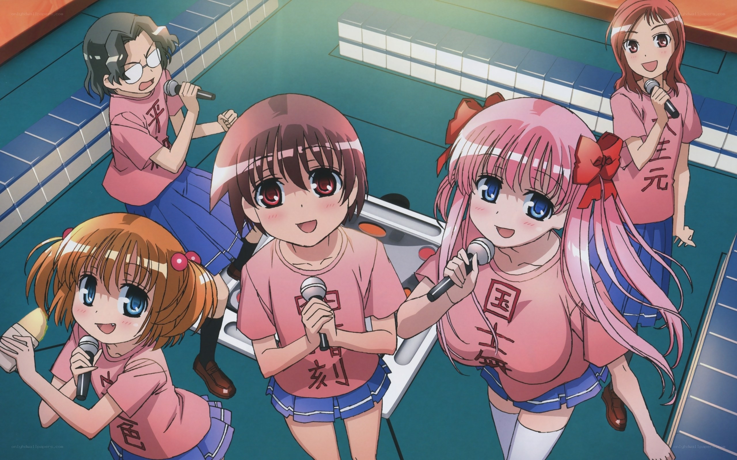anime girls singing karaoke