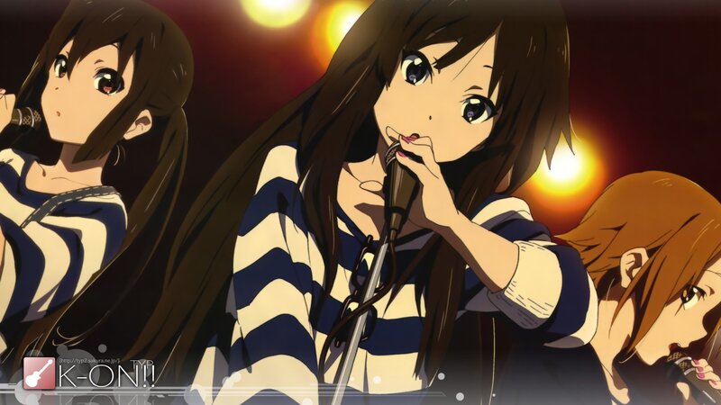 anime girls singing on stage
