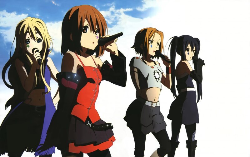 anime girls singing together