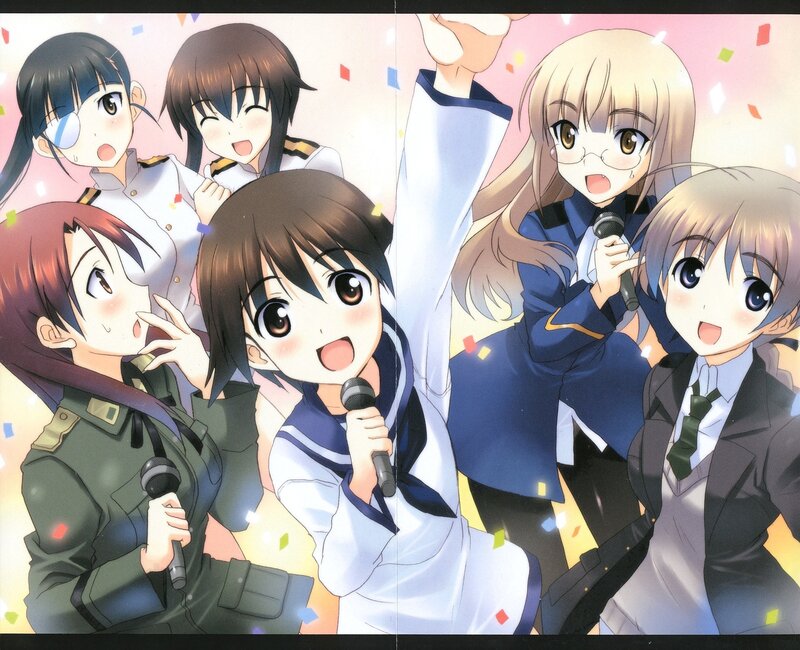 anime girls singing together