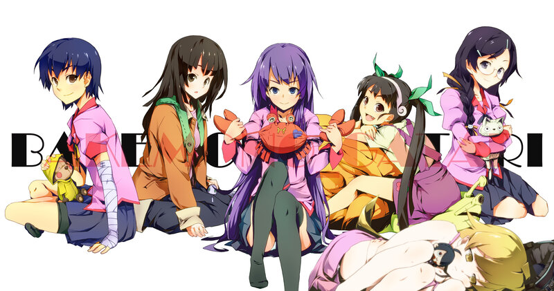 Anime Girls Sitting Together — Purple, Playful, Stuffed Animals