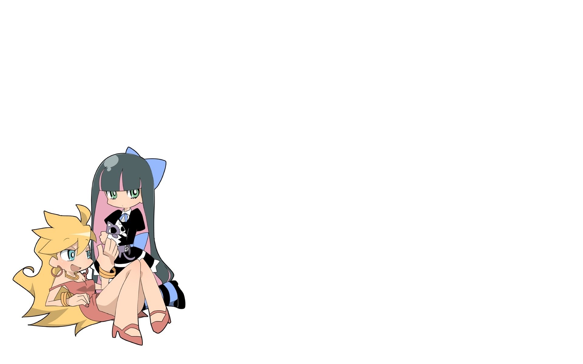 anime girls sitting together