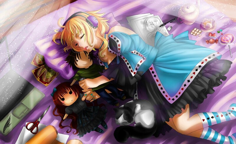 Anime Girls Sleeping