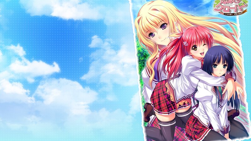 anime girls under blue sky