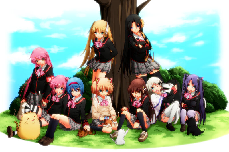 Anime Girls under Tree