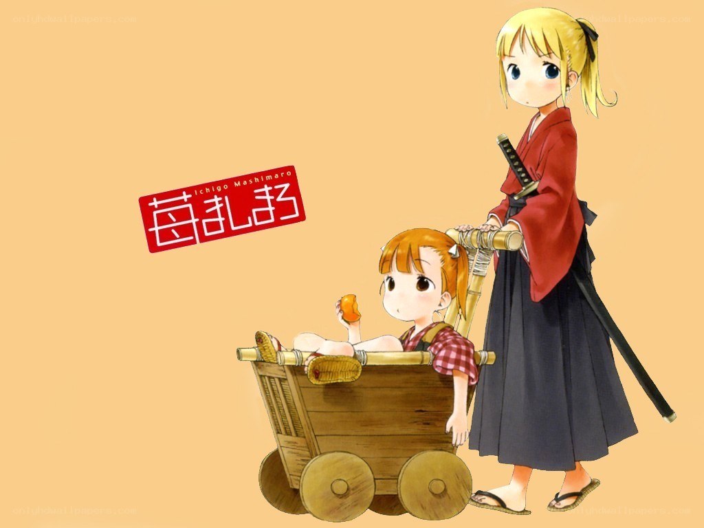 Anime girls with a cart