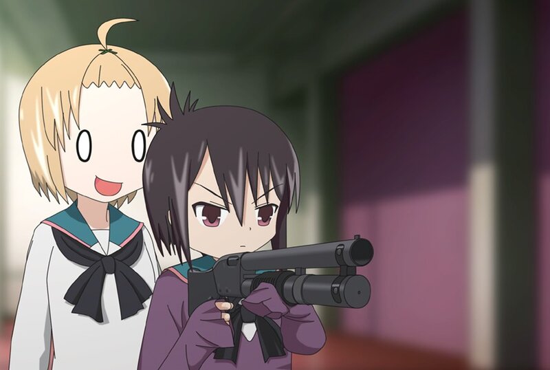 Anime girls with a shotgun
