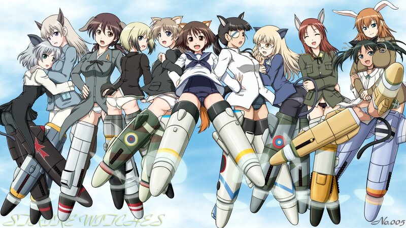 anime girls with aircraft