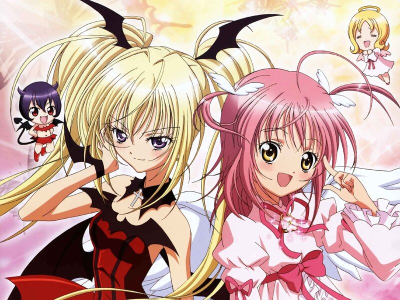 Anime girls with angel and devil themes