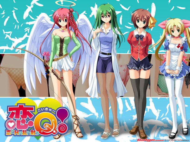 Anime girls with angel wings