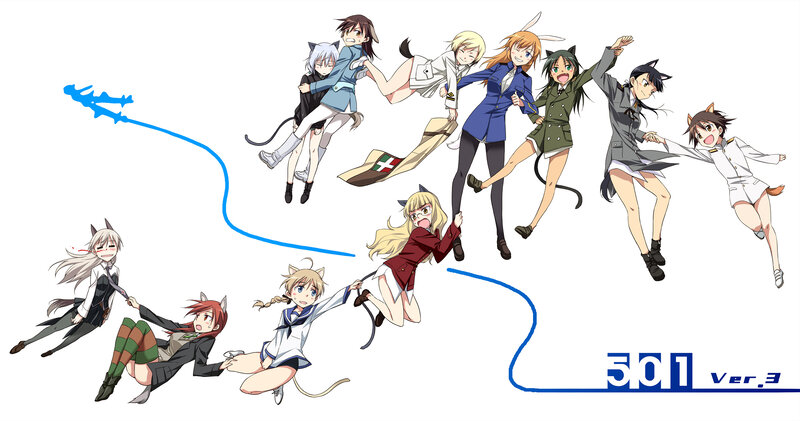 Anime Girls with Animal Ears — White