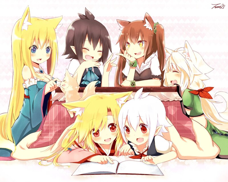 Anime Girls with Animal Ears — Yellow