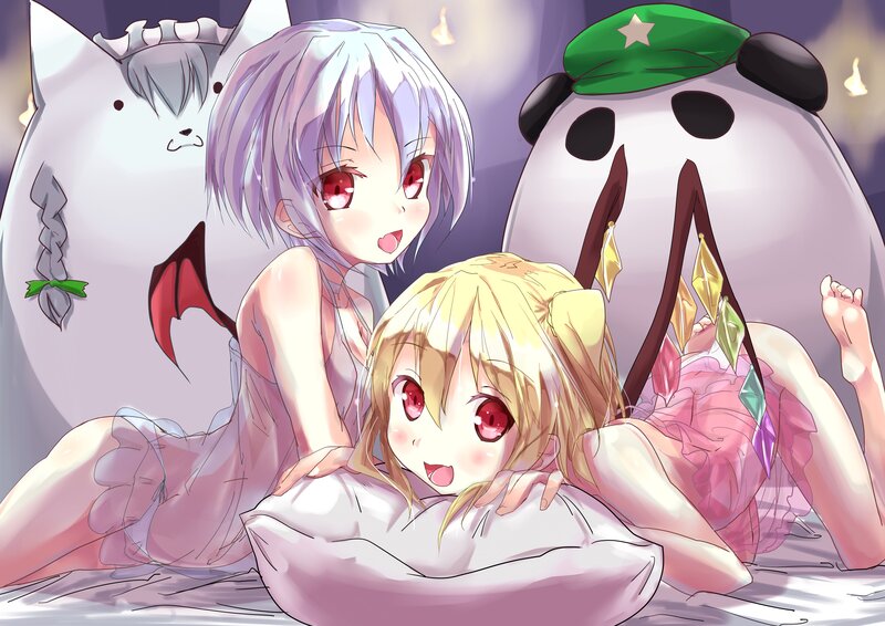 Anime girls with animal friends