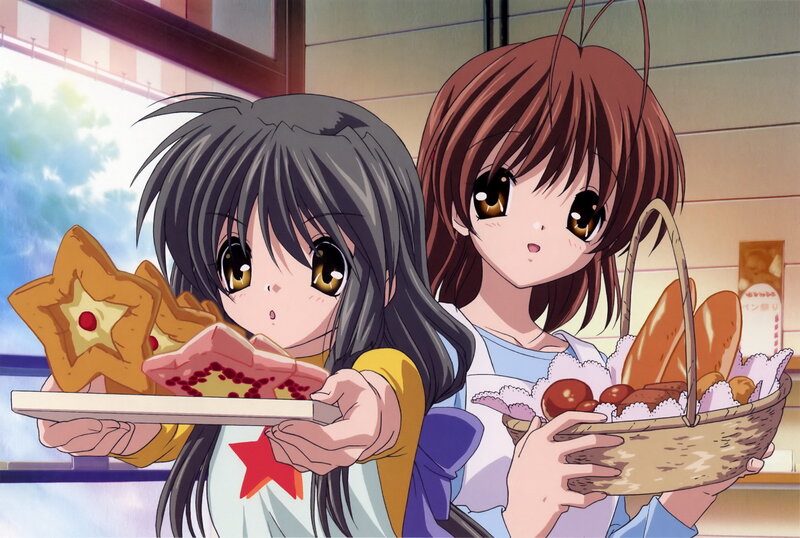 Anime girls with baked goods