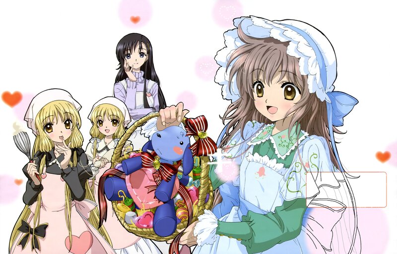anime girls with basket