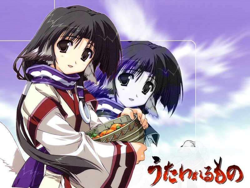 Anime girls with basket