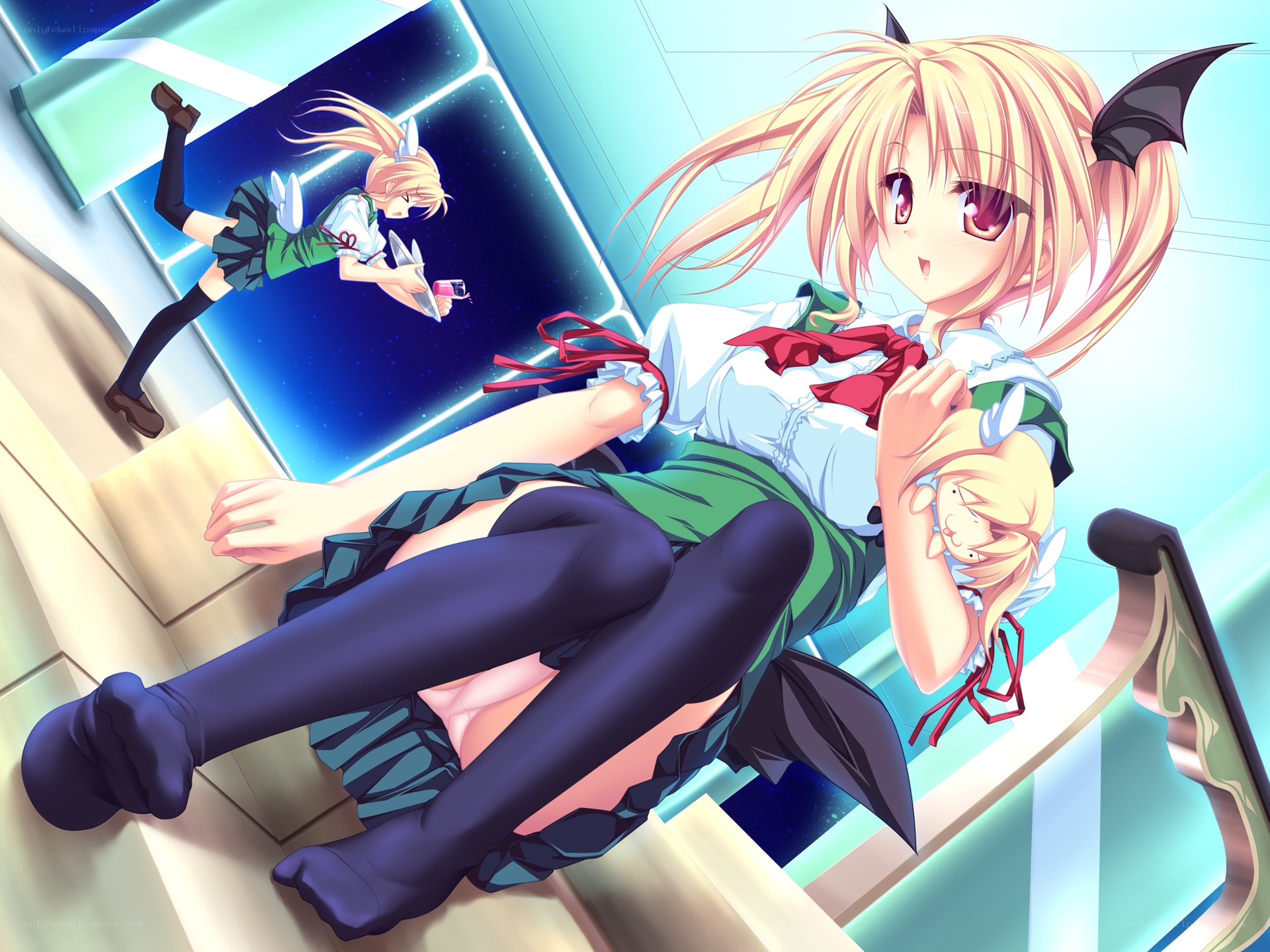 anime girls with bat wings