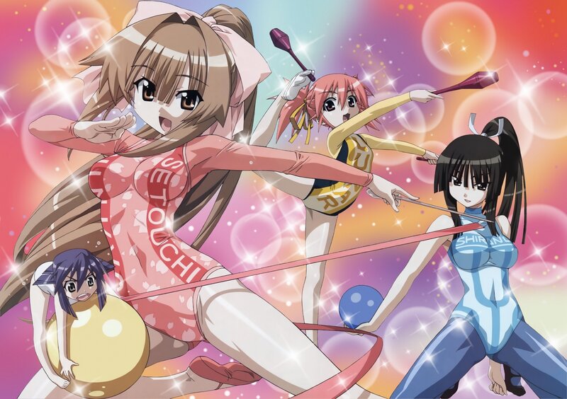 Anime Girls with Batons — Pink
