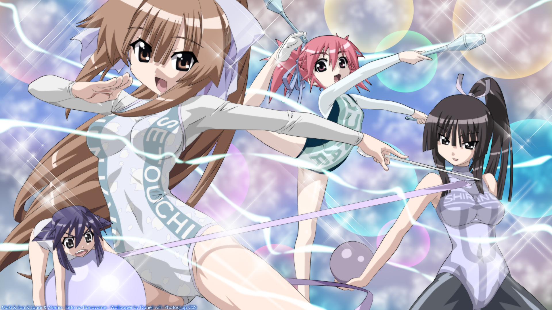 Anime girls with batons