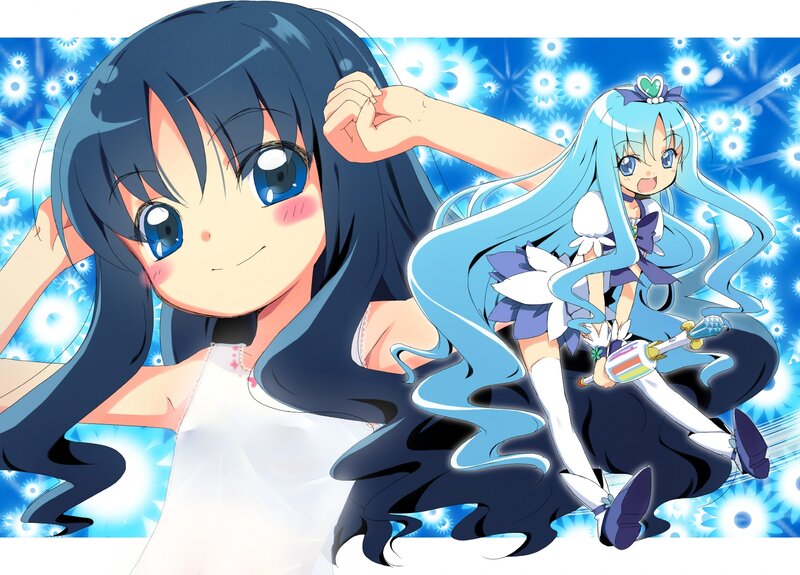 Anime girls with blue hair