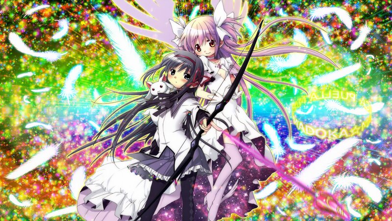 Anime girls with bow and arrow