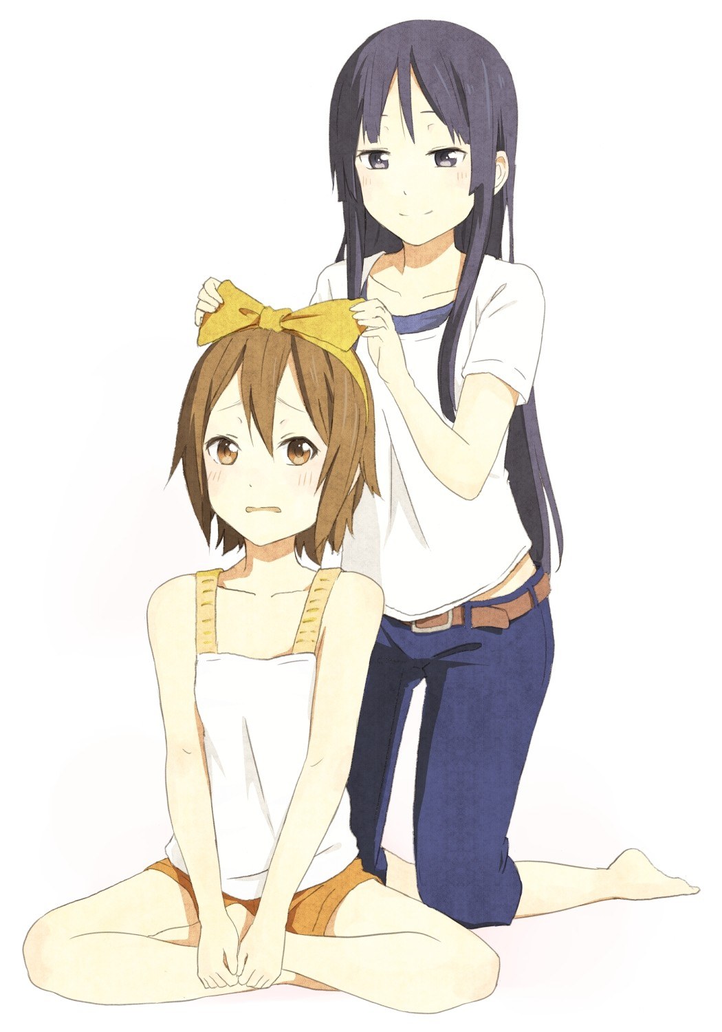 Anime girls with bow