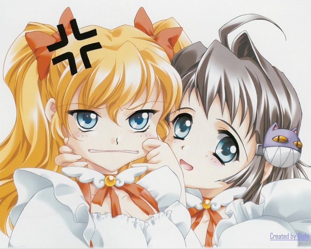 anime girls with bows