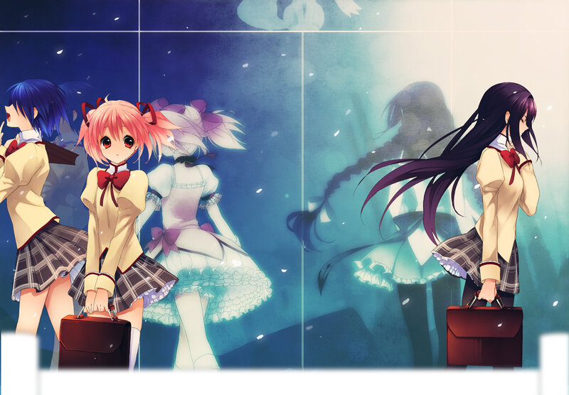 Anime Girls with Briefcases — Blue