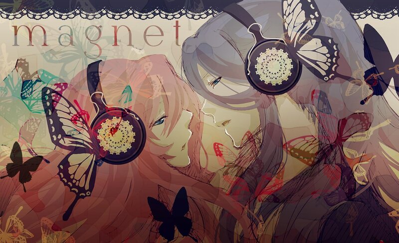 Anime girls with butterflies