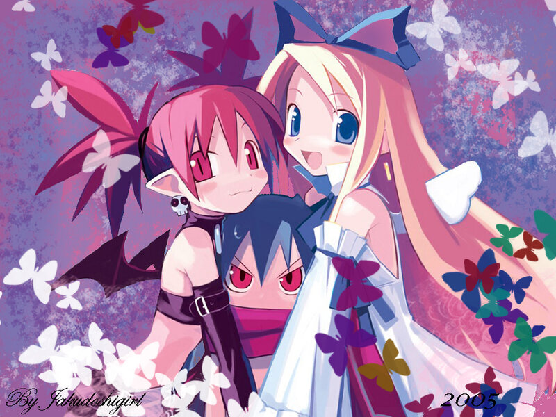 anime girls with butterflies