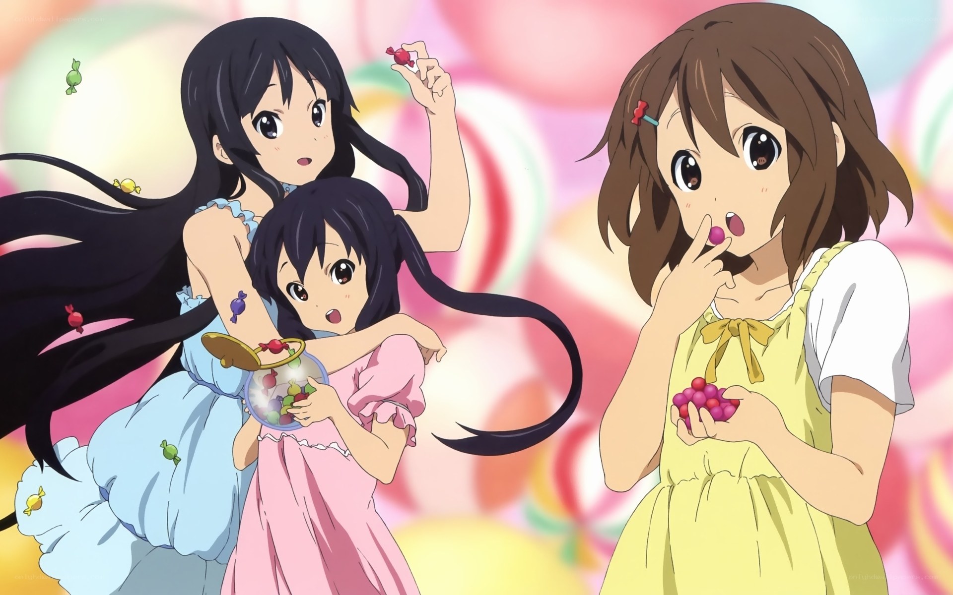 anime girls with candy