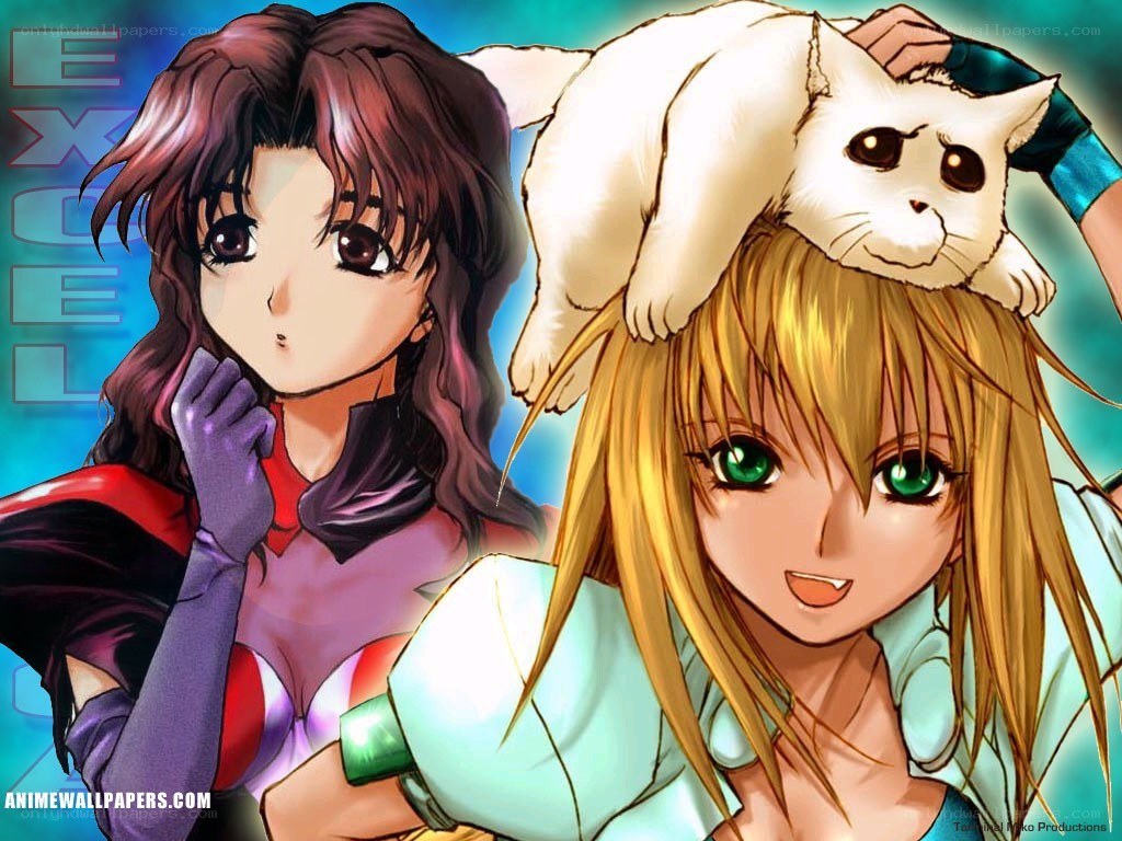 anime girls with cat
