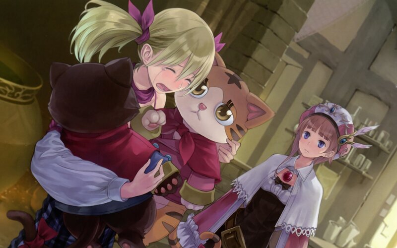 Anime girls with cat characters